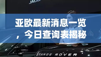 亞歐最新消息一覽，今日查詢表揭秘重磅動(dòng)態(tài)